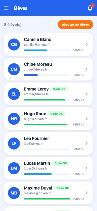Drivea sur téléphone